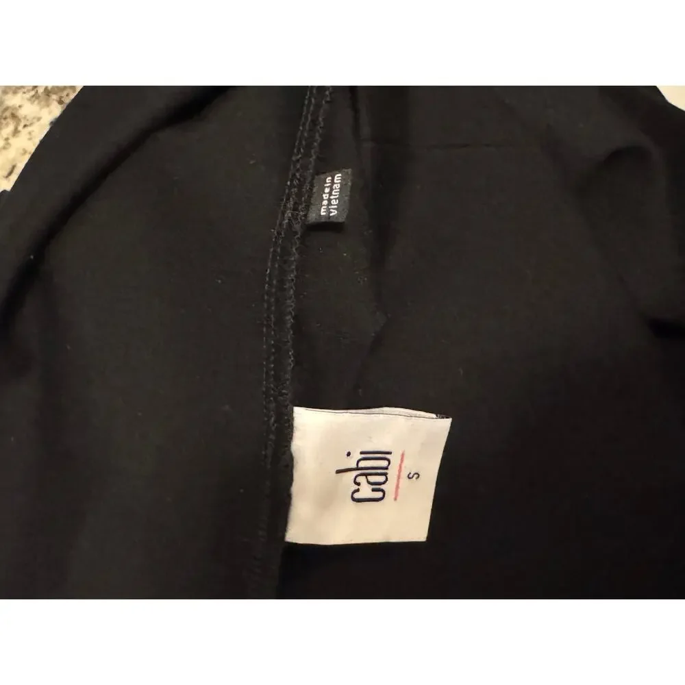 Cabi 5867 Women's Wide Leg Sailor Casual Cropped Pants Black Button High Rise S - Picture 5 of 5